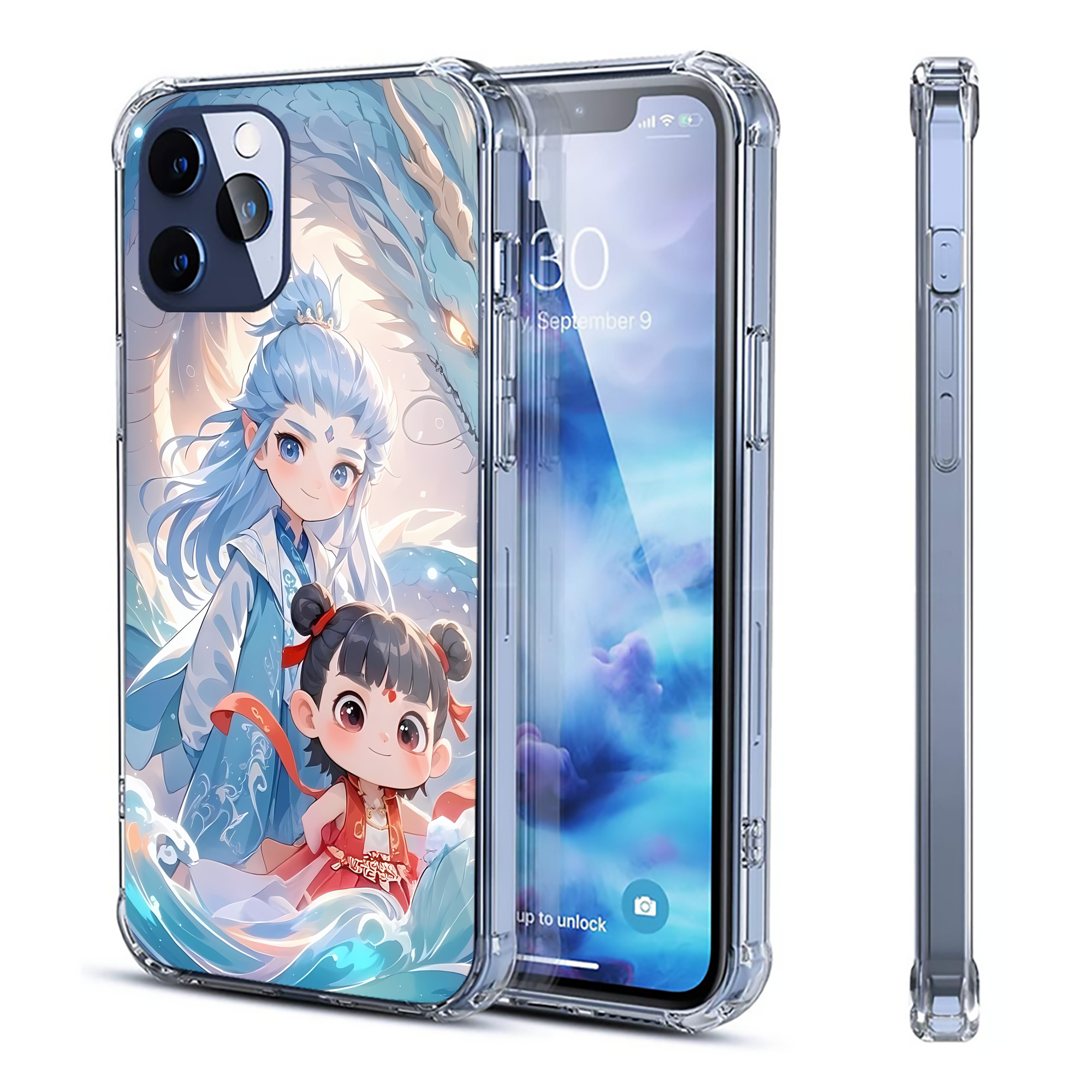 （画像用） Ne Zha 2 ナタ 魔童の大暴れ 【iPhone 12シリーズ対応】透明スマホケース（クリアソフトケース）